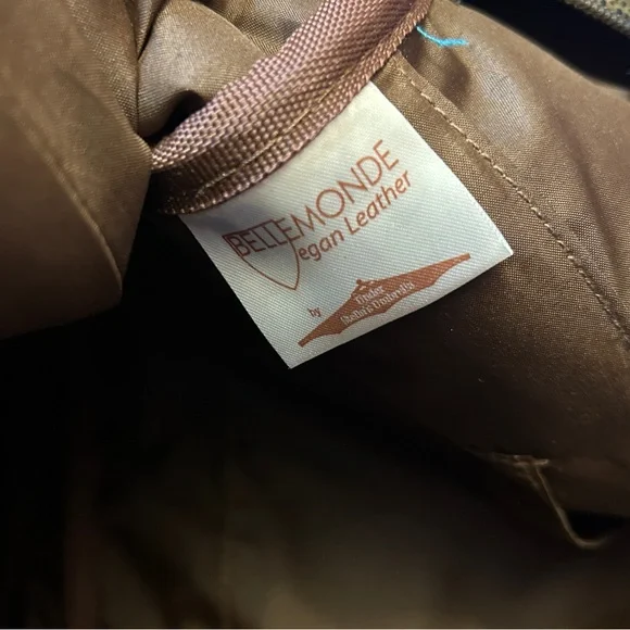 Bellemonde Vegan Leather laptop/briefcase shoulder bag brown unisex - Picture 6 of 10